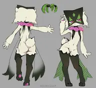 1girl artist:NoConcession furry meowscarada pokemon // 1406x1279 // 181KB