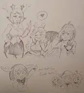 antlers artist:pikapika212 carol_holiday deltarune furry kris My_Deer_Friend_Nokotan noelle_holiday pointing shikanoko_noko // 850x941 // 94KB