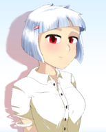 1girl artist:jonkku fujiwara_no_mokou short_hair touhou // 1200x1500 // 539KB