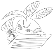 digimon lunamon monochrome sketch // 875x800 // 173KB