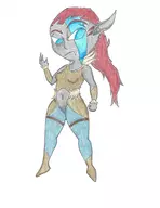 1girl colored darkest_dungeon hellion imp traditional_medium // 1684x2184 // 402KB