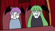 2girls artist:unknown darkstalkers lilith_aensland morrigan_aensland muppets parody statler waldorf // 1156x650 // 108KB