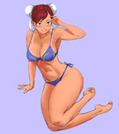 artist:pomki bikini chun-li street_fighter tanlines // 1426x1600 // 965KB