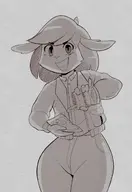 1girl anthro artist:unknown can crotch diana_caproni looking_at_viewer mischievous on_your_tail pants pineapple pizza pizza_slice smile // 897x1300 // 537KB