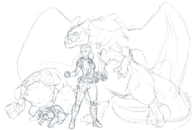 charizard pokemon pokemon_trainer raticate seismitoad sketch wip // 701x474 // 163KB