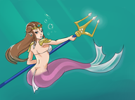 colored mermaid princess_zelda the_legend_of_zelda trident twilight_princess underwater // 961x709 // 333KB