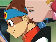 1boy 1girl artist:unknown colored dragon_ball goku lan_hikari mega_man_(series) mega_man_battle_network mega_man_battle_network_(series) parody psychoku tagme third-party_edit yai_ayanokoji // 704x537 // 166KB