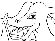 artist:goseb90 charizard lineart parody pokemon // 639x484 // 84KB