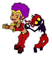 afro alternate_hairstyle artist:harrace colored dark_skin disco shantae shantae_(series) tinkerbat wayforward // 1000x1092 // 209KB