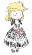 1girl artist:skeezicks blonde_hair don't_starve dress wendy // 1323x2254 // 227KB