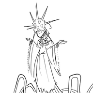 dark_souls dark_sun_gwyndolin gwyndolin monochrome shrug // 500x500 // 70KB