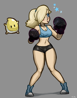 1girl artist:penelopeandme boxer boxing colored luma rosalina super_mario workout // 764x967 // 263KB
