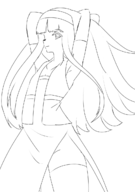 1girl armpits artist:unknown bow gloves jacket long_hair nakoruru one_eye_closed pose race_queen samurai_shodown seductive_smile smile wink // 874x1240 // 236KB