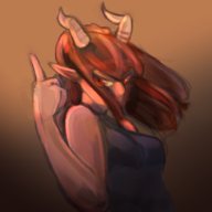 artist:blysill colored demon not_vidya // 941x941 // 639KB