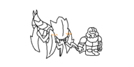 artist:unknown blush bug helldiver helldivers hive_guard holding_hands monochrome sketch terminid // 500x250 // 8.9KB