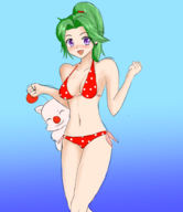 1girl artist:unknown bikini final_fantasy final_fantasy_vi moogle terra_branford // 1300x1500 // 542KB