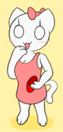 1girl 4chan anthro artist:dose blush breasts cleavage colored furry holding holding_object medium_breasts meta moot pill smile smiling // 783x1638 // 367KB