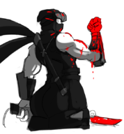 1boy artist:fupoo ass blood fist ninja_gaiden ryu_hayabusa sheath sword // 800x864 // 229KB
