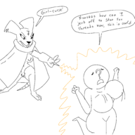 stp 2girls anon anthro artist:unknown breasts bush cape crotch_fluff dialogue furry genderbend huge_breasts interactive_thread magic medium_breasts not_vidya rat rat_girl rescuing_the_mushroom_princess rule_63 save_the_princess spell text text_dialogue the_wandering_rat transformation // 2000x2000 // 173KB