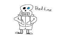 1boy blue_eyes hoodie looking_at_viewer mspaint sans skeleton slippers smile text undertale // 827x502 // 22KB