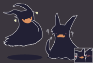 artist:oagoner binary_art colored confused deltarune living_clothing mouth open_mouth shadow_mantle transformation // 910x620 // 19KB