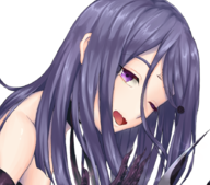 1girl colored drakengard drakengard_3 long_hair purple_eyes purple_hair three // 900x790 // 827KB