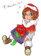artist:sunshine_memoir box christmas_collab_2014 colored corobo dialogue doritos little_king's_story mountain_dew santa_hat // 739x1000 // 357KB