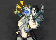 1boy 1girl artist:Cinnamonne beowulf breasts exclamation_point full_nelson huge_breasts lifting nipples penis pussy robo-fortune robot robot_girl sex skullgirls // 4517x3216 // 2.9MB
