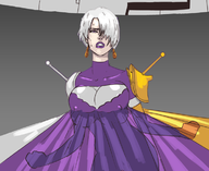 artist:necrolepsy bodysuit colored g_gundam gundam huge_breasts isabella_valentine ivy parody soul_(series) soulcalibur // 753x616 // 228KB