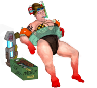 1girl 2019_summer_collab blonde_hair collab colored gun lucy quake quake_3_arena summer_collab text weapon // 1500x1363 // 1.4MB