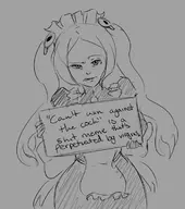 artist:misterskits marie marie_korbel meme sign skullgirls text // 659x744 // 45KB