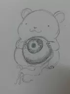 baldur's_gate boo_(baldur's_gate) eyeball holding monochrome // 466x624 // 173KB