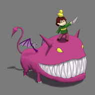 artist:harrace fallen_child mother_(series) mother_3 rubber_duck ultimate_chimera undertale // 835x841 // 229KB