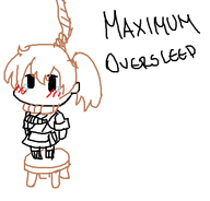 1girl brown_hair chibi kaga kantai_collection noose ponytail rope side_ponytail stool tears text // 431x413 // 21KB