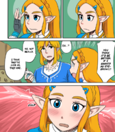 artist:aipiepo blush breath_of_the_wild colored comic eyebrows link parody princess_zelda the_legend_of_zelda yotsuba&! // 700x800 // 437KB