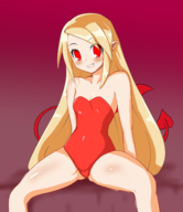 1girl artist:tri_electron disgaea flonne leotard // 1300x1500 // 539KB