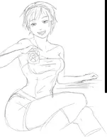 cleavage cosplay jill_valentine resident_evil resident_evil_3 resident_evil_6 sherry_birkin sketch // 803x1024 // 194KB