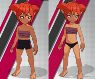 1girl 3d abs artist:unknown bandages beebz before_and_after breasts demon_tides demon_turf flat_chest freckles loli panties scar small_breasts spats third-party_edit tomboy // 1160x958 // 880KB