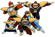 colored cosplay diddy_kong dixie_kong donkey_kong donkey_kong_(series) donkey_kong_64 dragon_ball_z dragonball_z ginyu_force lanky_kong parody tiny_kong // 1000x671 // 295KB