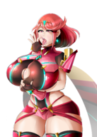 artist:xiceowl cameltoe cleavage colored huge_breasts oral_invitation presenting pyra tongue_out torn_clothes wide_hips xenoblade xenoblade_chronicles xenoblade_chronicles_2 // 1750x2450 // 2.1MB