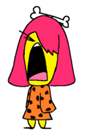 1girl anthology_of_the_killer artist:unknown bb bone eyes_closed open_mouth parody shirt the_flintstones yelling // 302x457 // 11KB