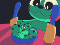 1girl animal_crossing artist:unknown food furry ice_cream mint spoon // 800x600 // 37KB