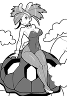 bunny_ears bunny_outfit bunny_suit cleavage flannery monochrome pokemon pokemon_rse torkoal // 700x1002 // 39KB