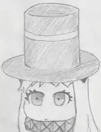 1girl abyssal artist:taiyu hat hoppou kantai_collection loli long_hair traditional_medium // 459x600 // 72KB