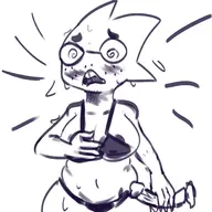 alphys artist:strugglingquota dildo undertale // 2000x2000 // 864KB