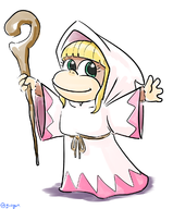 artist:gusgux colored cosplay dixie_kong donkey_kong_(series) final_fantasy white_mage // 1000x1206 // 424KB