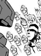 fist_of_the_north_star hokuto_no_ken kenshiro metal_gear_rex metal_gear_solid parody punching solid_snake // 740x1024 // 314KB