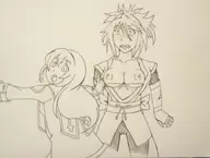 breasts breasts_out colette_brunel embarrassed sheena sheena_fujibayashi tales_of_(series) tales_of_symphonia // 1902x1440 // 428KB