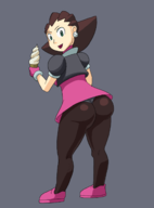 1girl artist:unknown ass colored huge_ass ice_cream looking_back mega_man_(series) panties queen_of_v queen_of_v_2025 smile smiling tron_bonne // 1215x1642 // 248KB