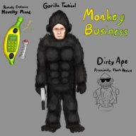 1boy agent_47 artist:simski gorilla monkey monkey_business suit tagme // 2048x2048 // 2.1MB